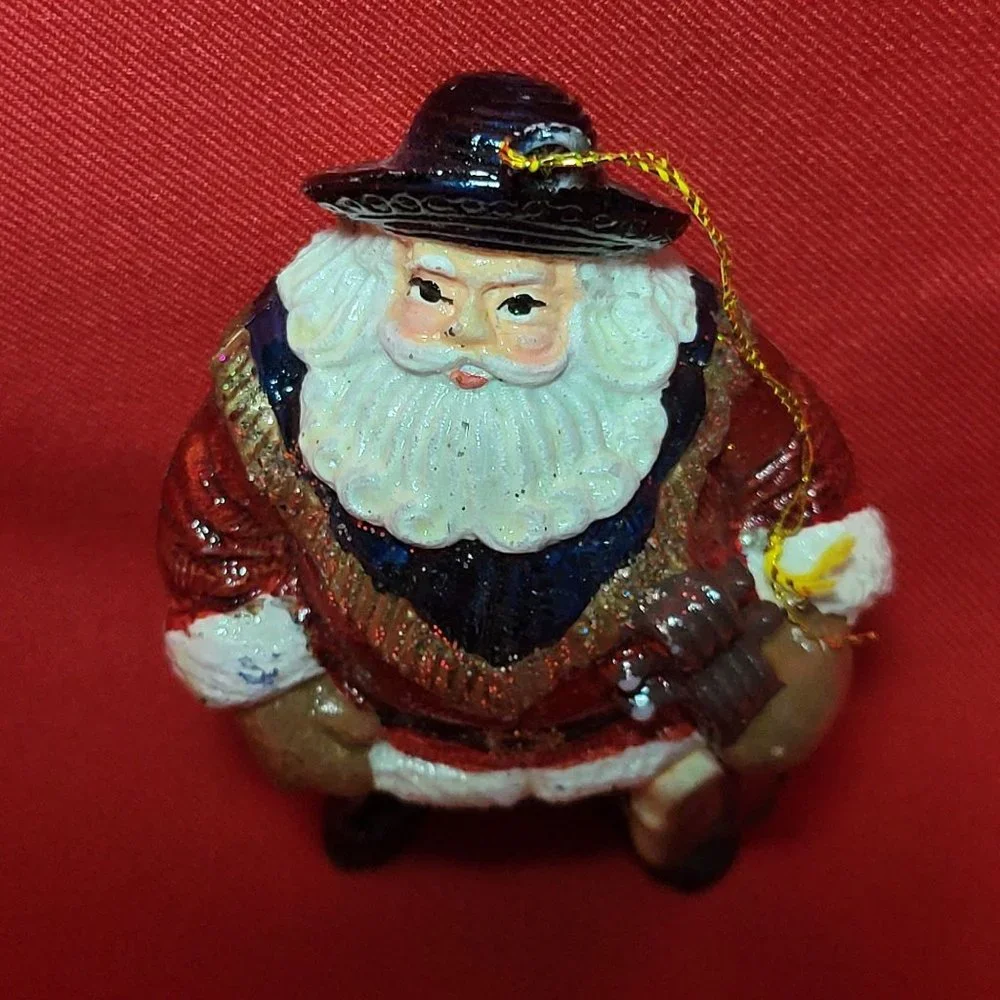 VTG Santa Claus Old St Nick Blown Glass Christmas Ornament